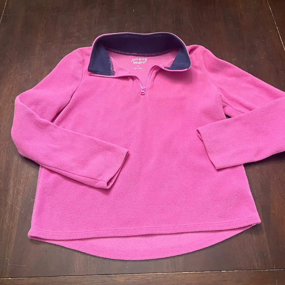 Jumping Beans Pink Fleece Quarter-Zip Pullover